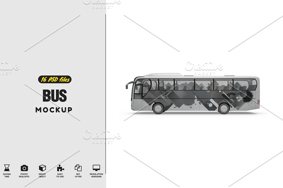 Bus Mockup in Mockup Templates - product preview 8