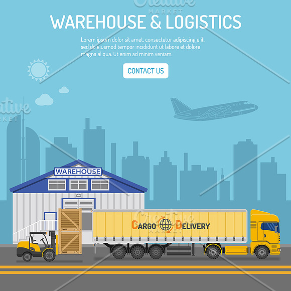 Warehouse, Logistics and Delivery in Illustrations - product preview 4