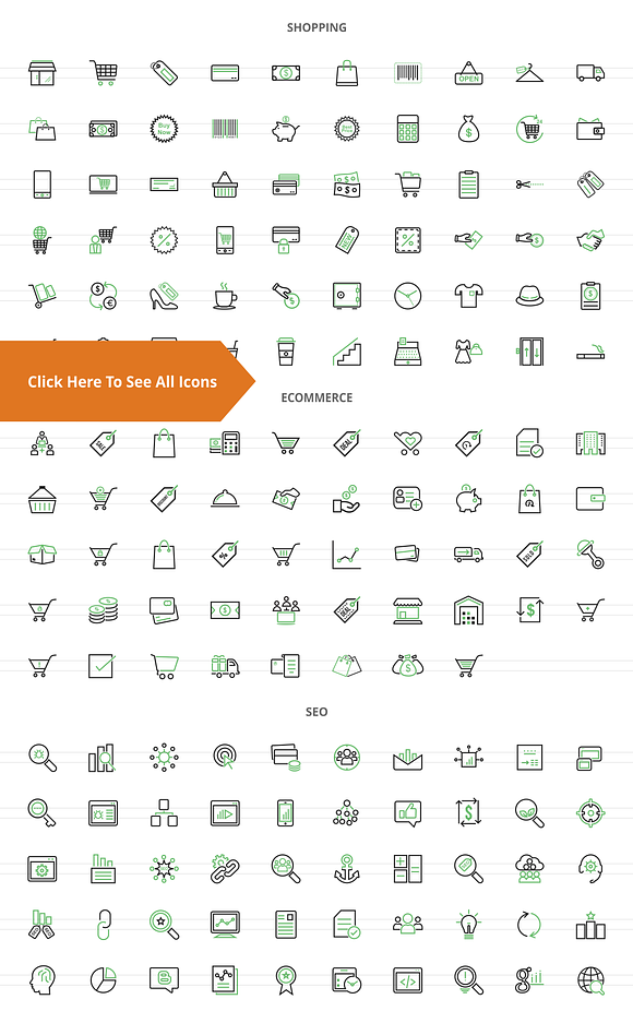 158 E-Commerce Line Icons in Icons - product preview 1
