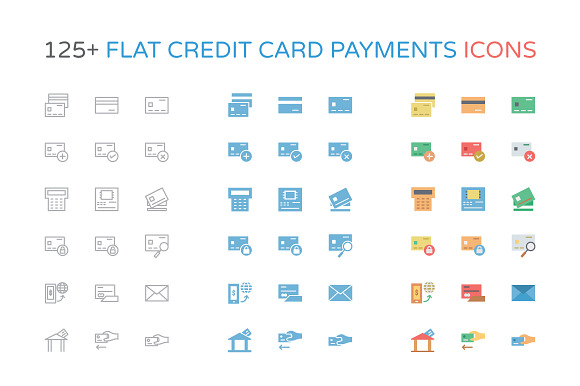 125+ Flat Credit Card Payment Icons in Credit Card Icons - product preview 3