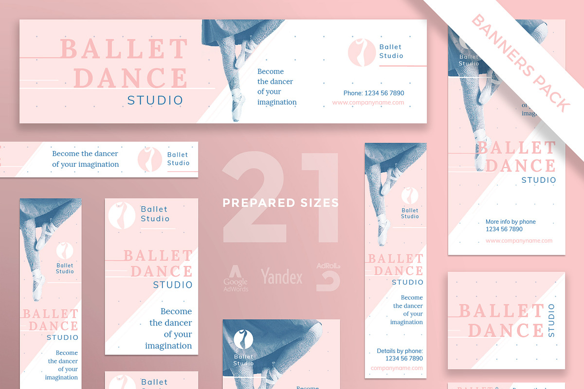 Banners Pack | Ballet Dance Studio in Templates - product preview 8