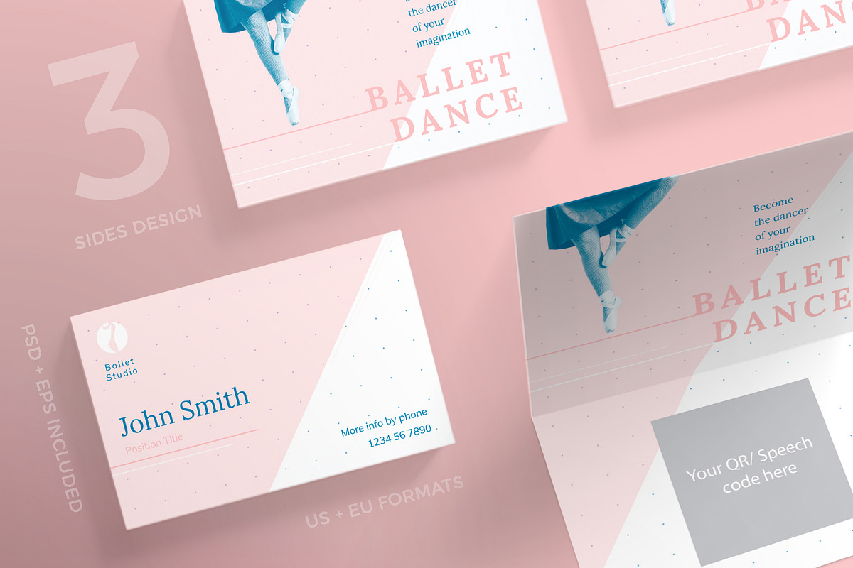 Business Cards | Ballet Dance Studio in Business Card Templates - product preview 8