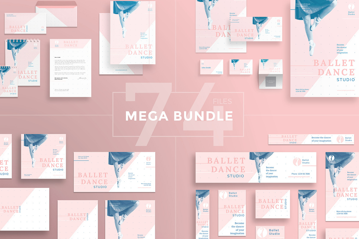 Mega Bundle | Ballet Dance Studio in Templates - product preview 8