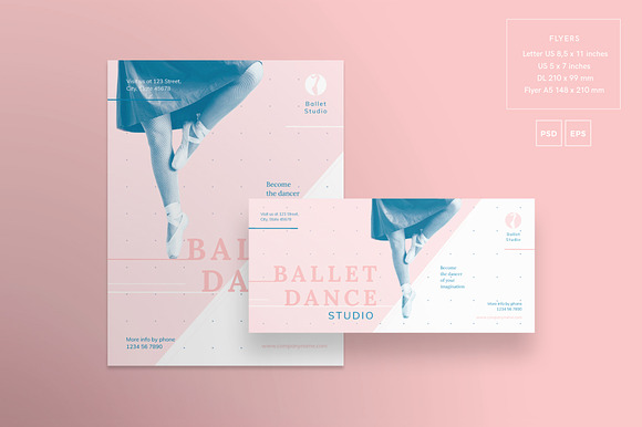 Print Pack | Ballet Dance Studio in Templates - product preview 3