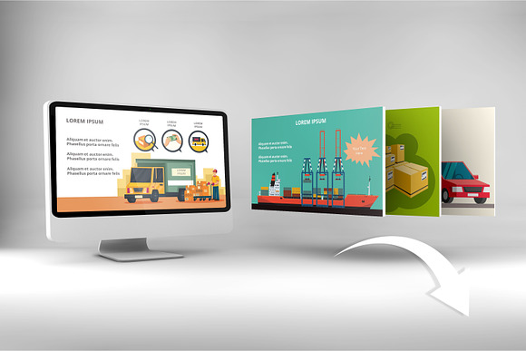 Logistics PowerPoint Infographic Set in PowerPoint Templates - product preview 1