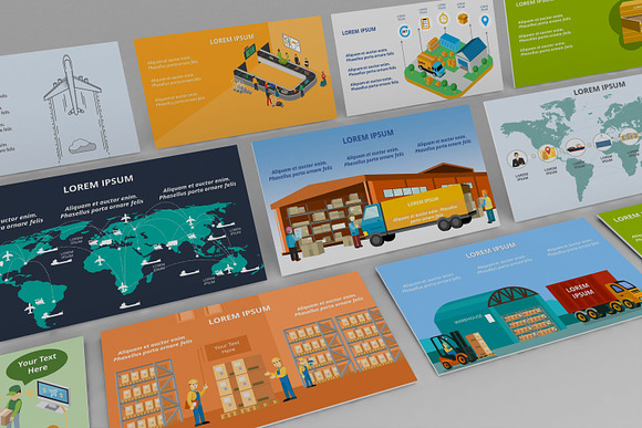 Logistics PowerPoint Infographic Set in PowerPoint Templates - product preview 3