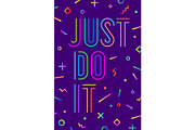 Motivation positive poster Just Do It