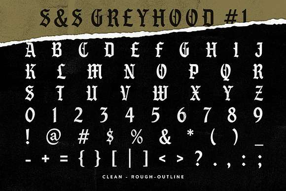 S&S GreyHood Font Bundles (30%Off) in Tattoo Fonts - product preview 8