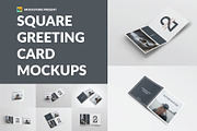 Square Greeting Card Mock-Ups