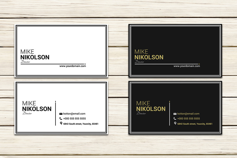 Clean Modern Business Card Template in Business Card Templates - product preview 8