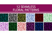 12 floral seamless patterns