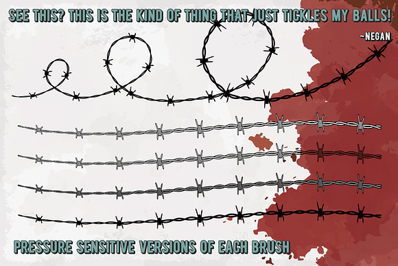 Lucille - Barbed Wire AI Brushes in Photoshop Brushes - product preview 3