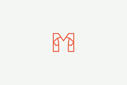 T-shirt - letter M logo template
