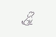 Cute dog logo template