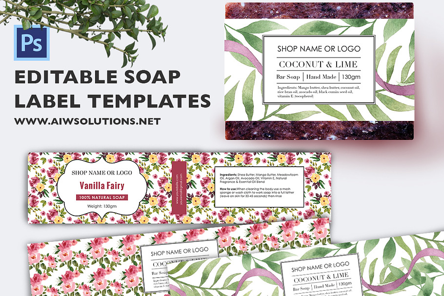 Soap label template id48 in Stationery Templates - product preview 8