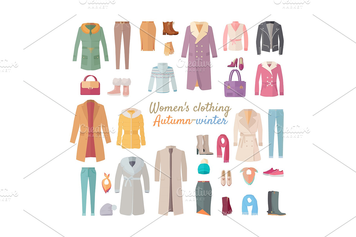 Women s Clothing. Autumn Winter Collection. in Illustrations - product preview 8
