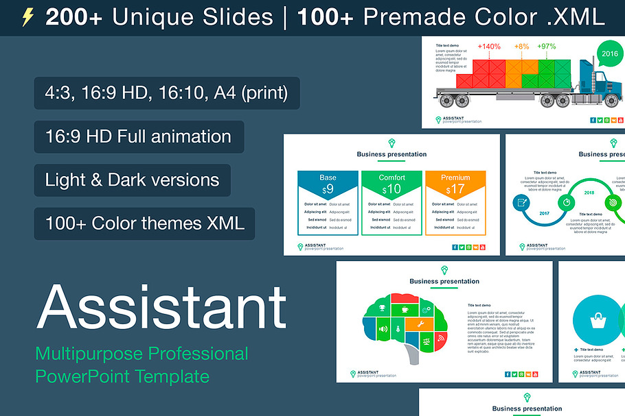 Assistant PowerPoint Template in PowerPoint Templates - product preview 8