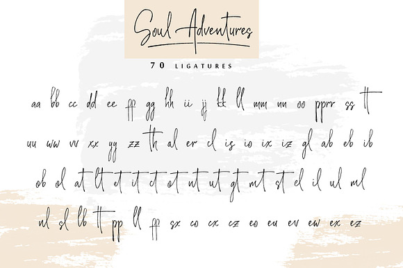 Soul Adventures textured font+Extras in Script Fonts - product preview 3