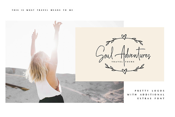 Soul Adventures textured font+Extras in Script Fonts - product preview 13