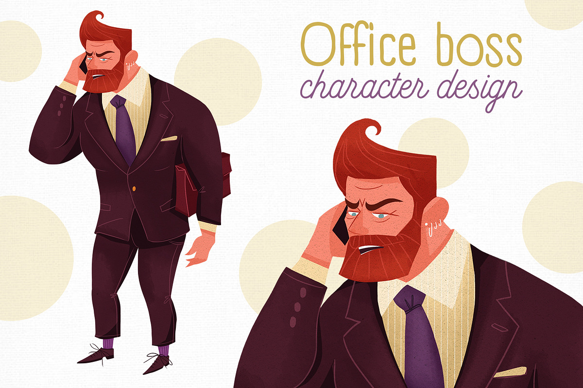 The office boss in Illustrations - product preview 8