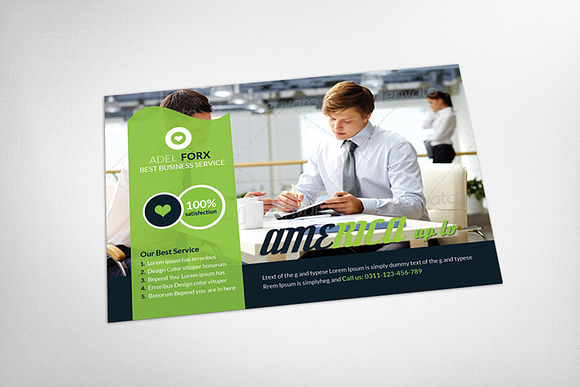 Creative Business Agency Postcard in Postcard Templates - product preview 2
