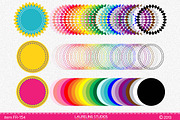 Colorful Digital Clip Art Frames