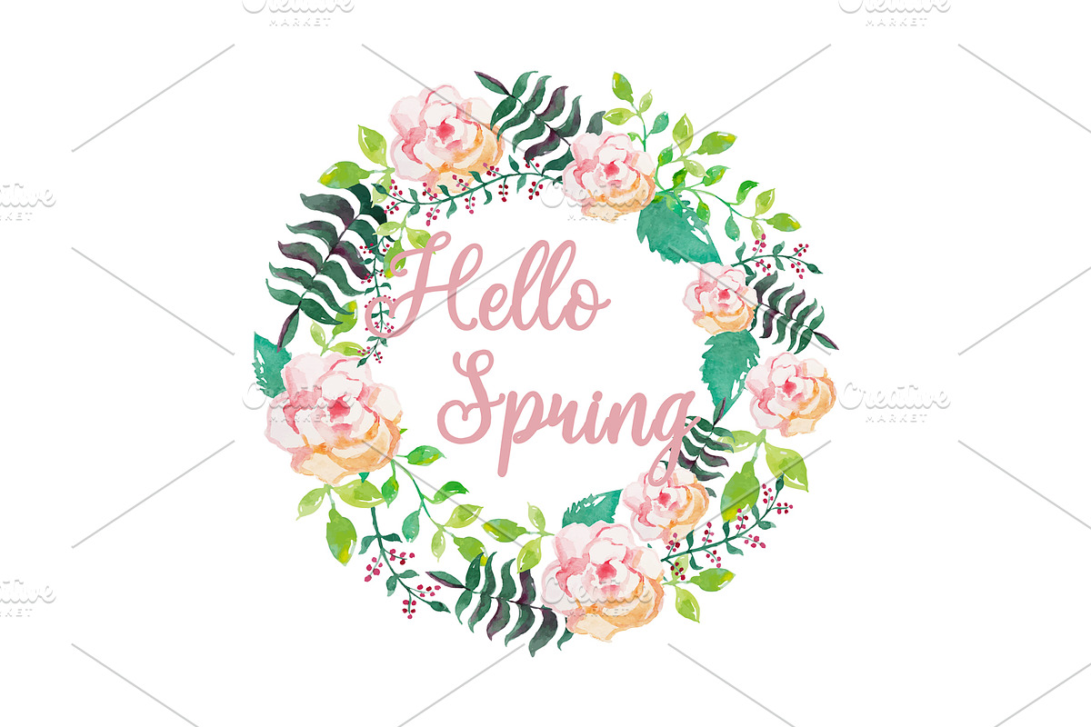 Hello Spring Ilustrations in Illustrations - product preview 8