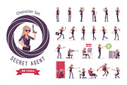 Secret agent woman ready-to-use character set