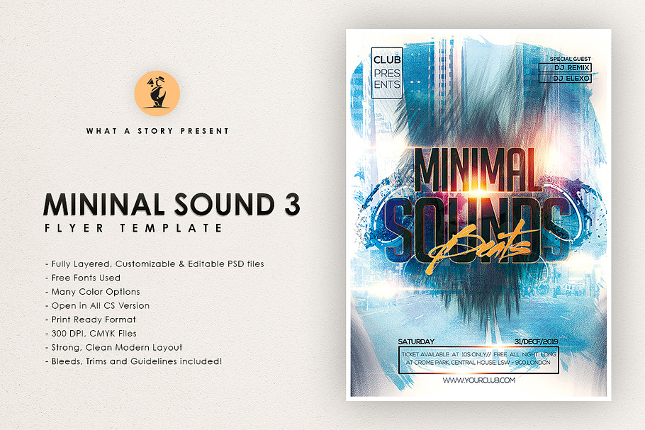 Minimal Sound 3 in Flyer Templates - product preview 8