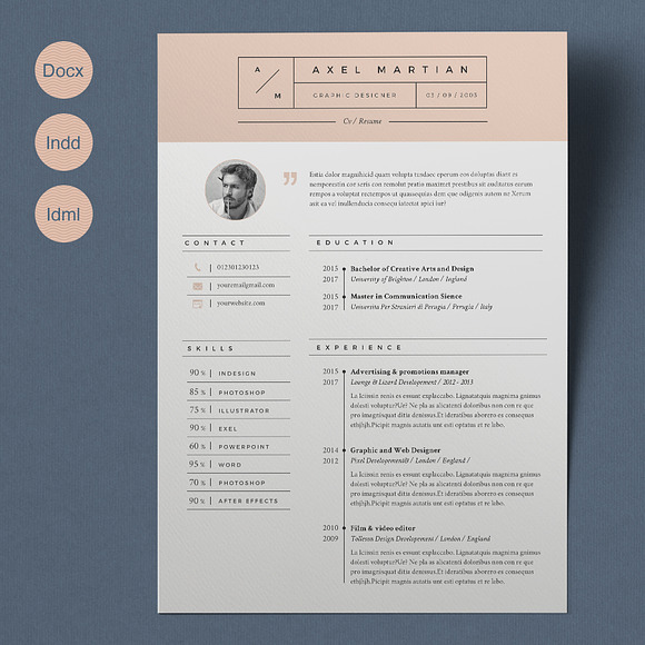 Resume Axel (2 pages) in Resume Templates - product preview 1
