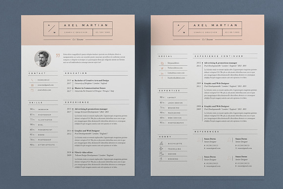 Resume Axel (2 pages) in Resume Templates - product preview 2