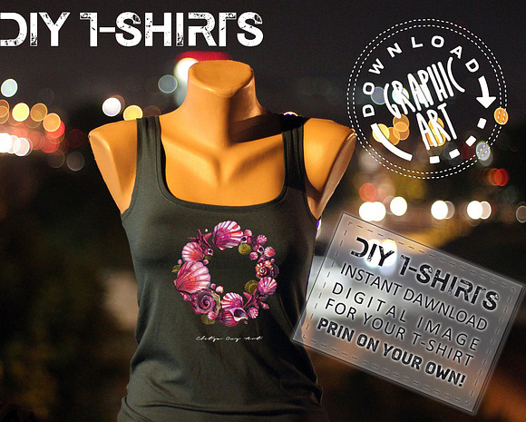Ladies T-Shirts Design Digital Print in Graphics - product preview 5