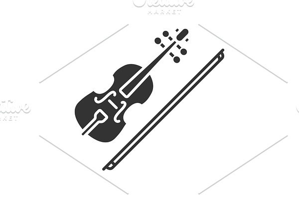 Violin glyph icon