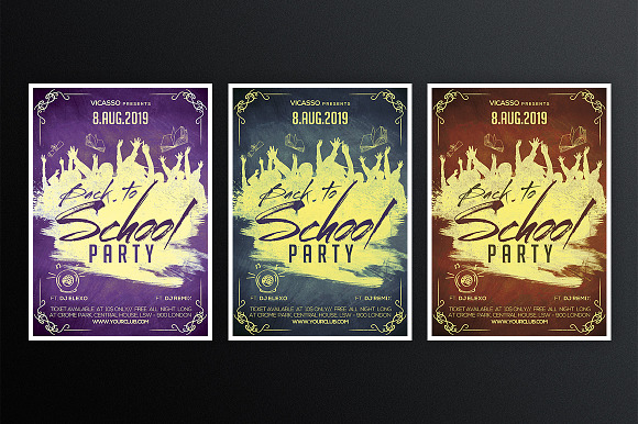 School Party 1 in Flyer Templates - product preview 2