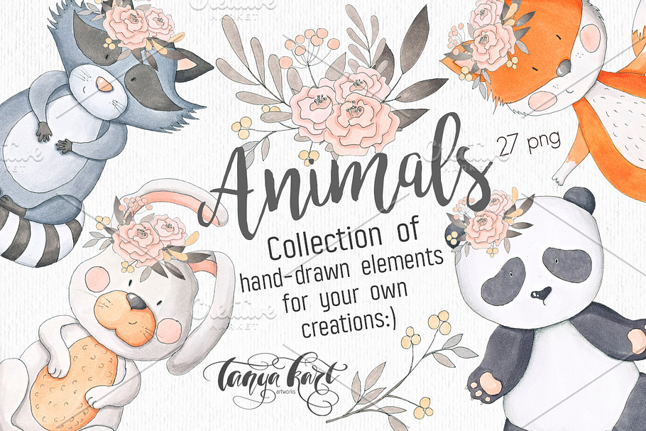Hand Drawn Animals Collection 