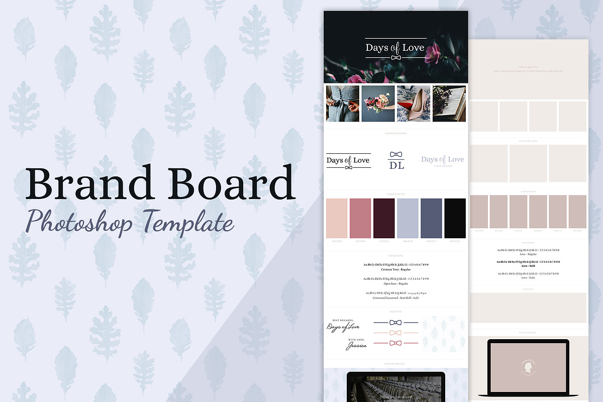 Brand Board Template: Days Of Love in Presentation Templates - product preview 8