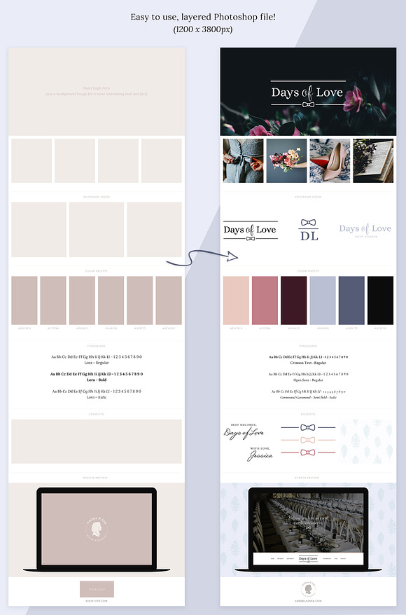 Brand Board Template: Days Of Love in Presentation Templates - product preview 1
