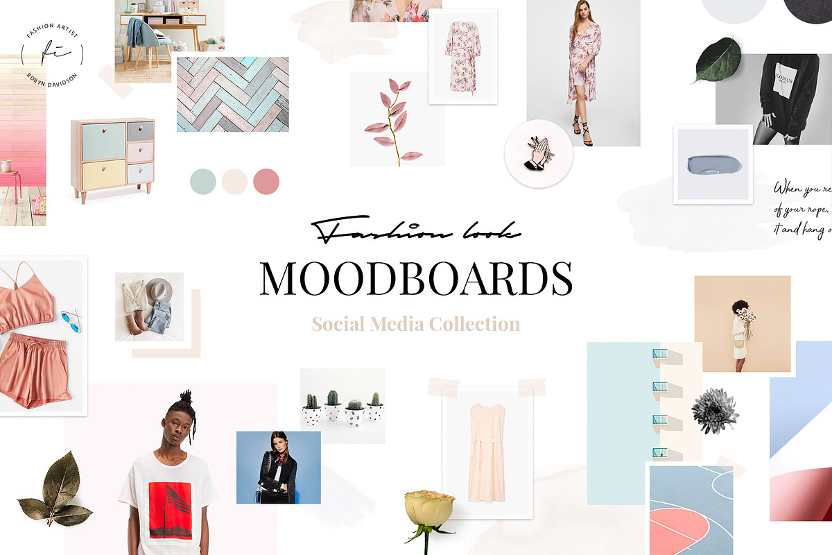 Feminine Mood Board Templates in Instagram Templates - product preview 8