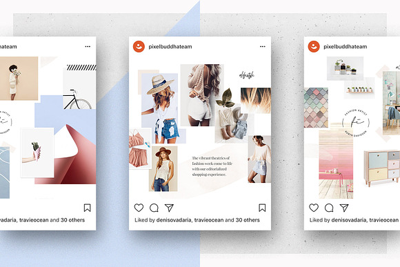 Feminine Mood Board Templates in Instagram Templates - product preview 3