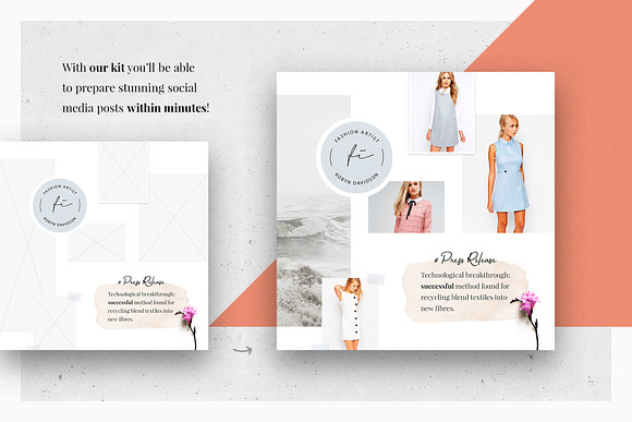 Feminine Mood Board Templates in Instagram Templates - product preview 4