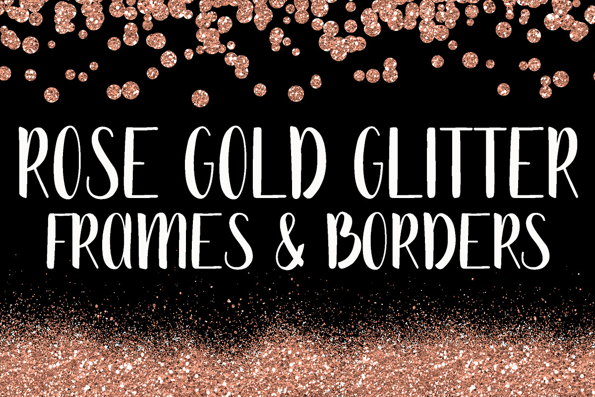 Rose Gold Glitter Frames and Borders in Textures - product preview 8
