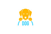 Dog sign and logo. Vector for veterinary clinic.