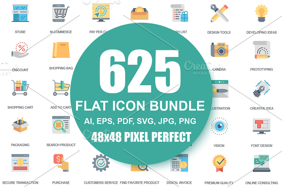 Flat Business Icons in Graphics - product preview 8