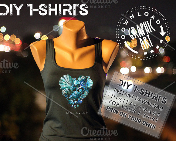 Ladies T-Shirts Design Digital Print in Graphics - product preview 3