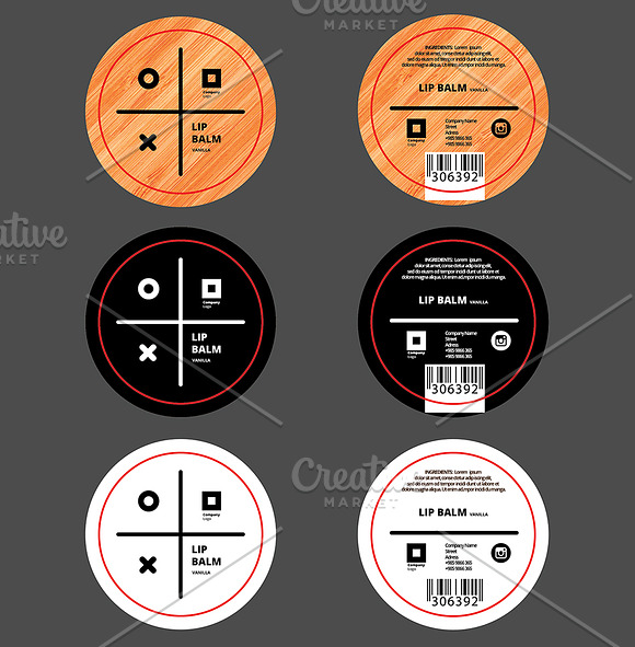 Round Label Template in Templates - product preview 3
