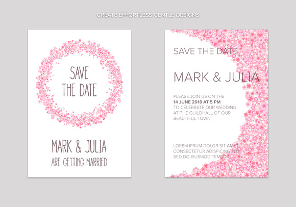 Cherry Blossom Font & Backgrounds in Patterns - product preview 1