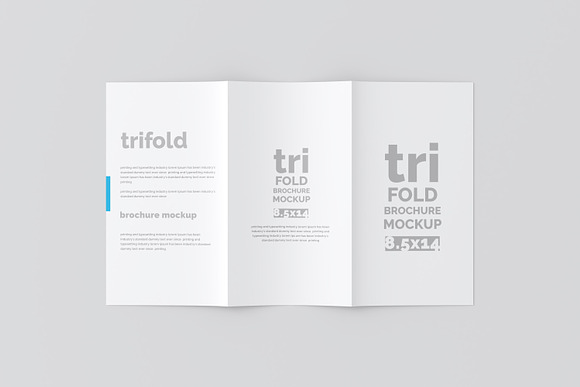 14x8.5 Trifold Brochure Mockup in Print Mockups - product preview 5