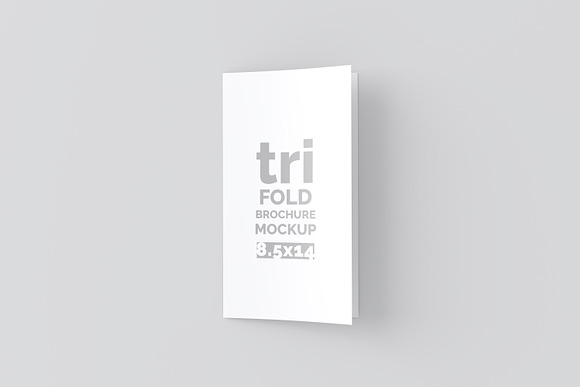 14x8.5 Trifold Brochure Mockup in Print Mockups - product preview 7