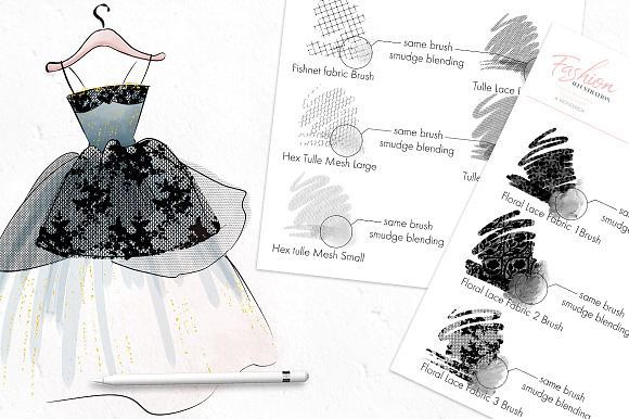 Procreate Fashion Illustration Set in Photoshop Brushes - product preview 8