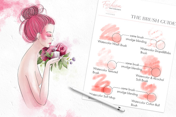Procreate Fashion Illustration Set in Photoshop Brushes - product preview 10